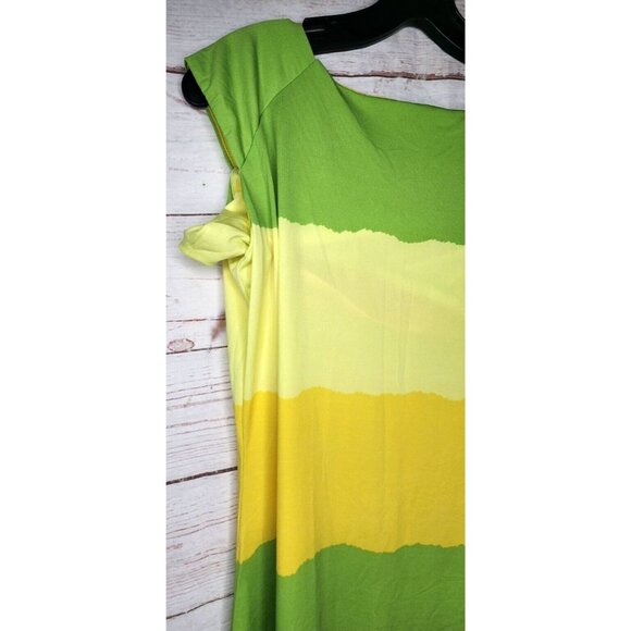 Rare Club Style Yellow Polyester Spandex Fitted Nightgown Leisure Dress Size 10 - Picture 6 of 8